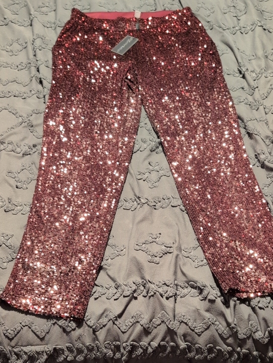 Cable & Gauge Pants - Cable & Gauge Rose Gold Sequin
